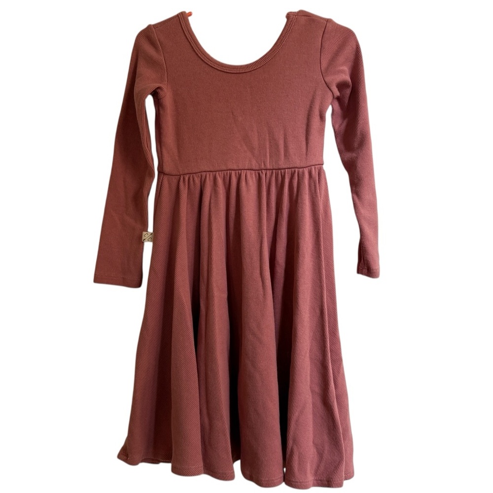 Childhoods Clothing Girls' Long Sleeve Pink Twirl Dress